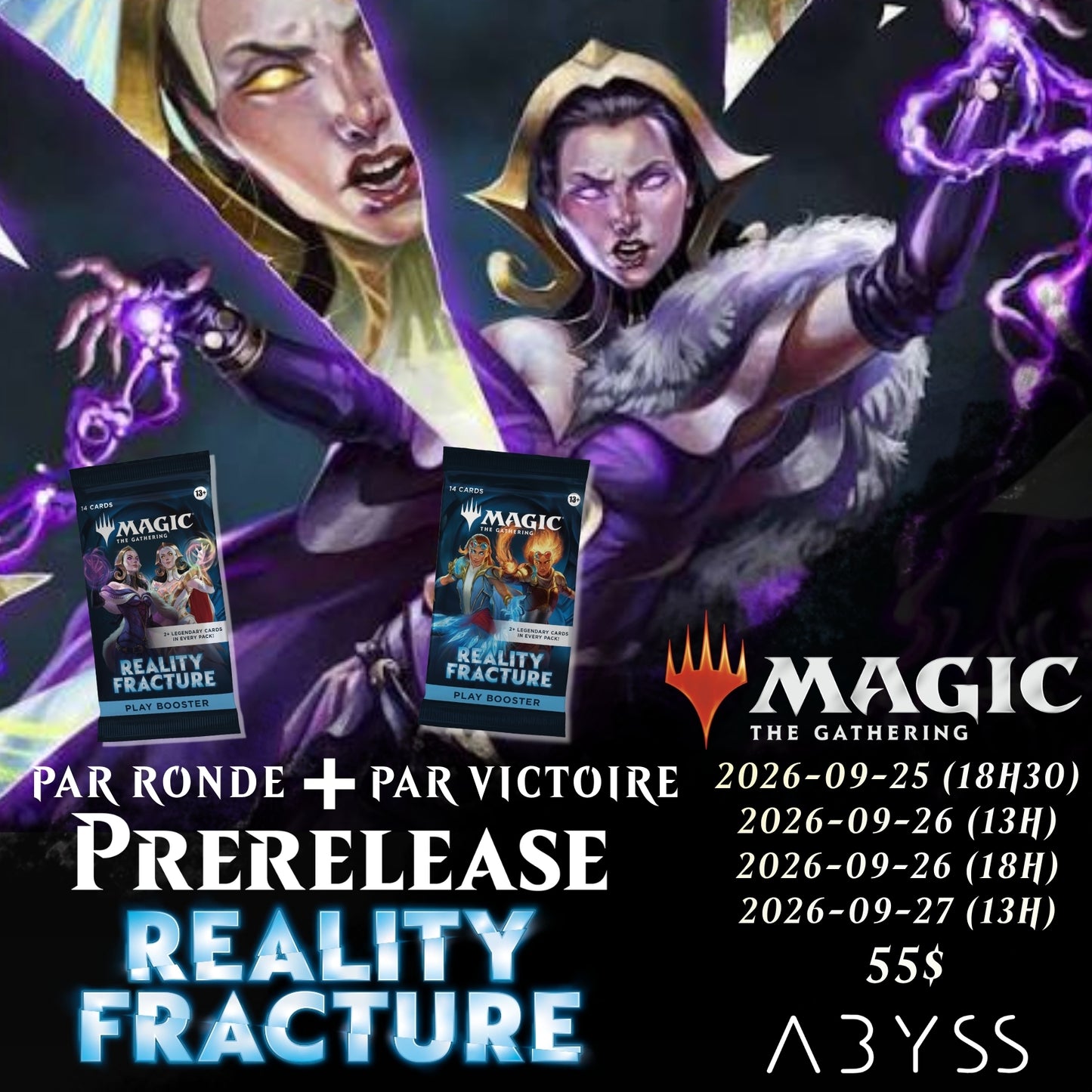 Événements de Prerelease Magic - Reality Fracture- 09-25-2026, 09-25-2026, 09-26-2026