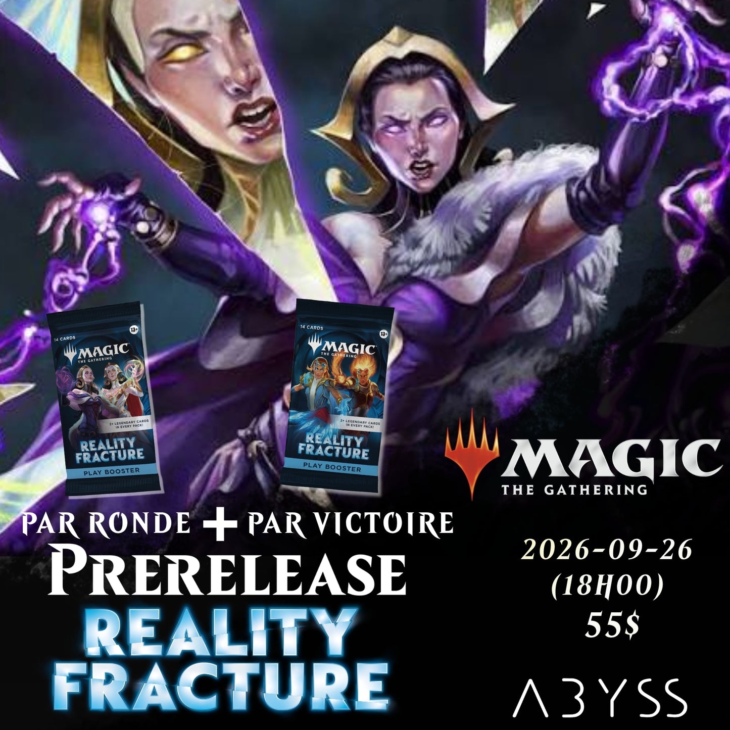 Événements de Prerelease Magic - Reality Fracture- 09-25-2026, 09-25-2026, 09-26-2026
