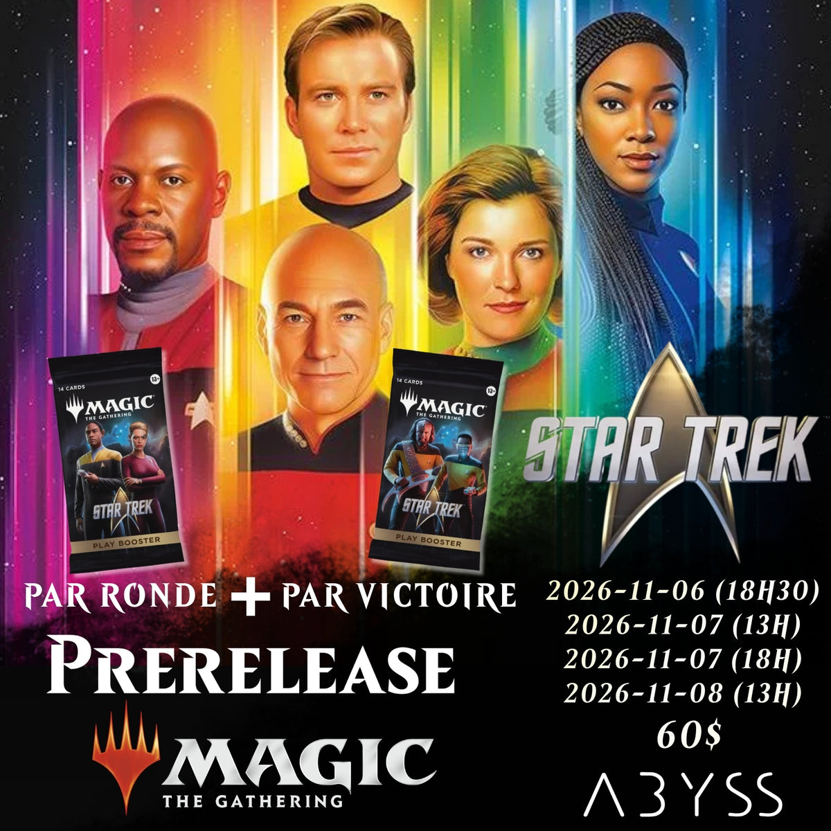 Événements de Prerelease Magic - Star Trek- 11-06-2026, 11-07-2026, 11-08-2026