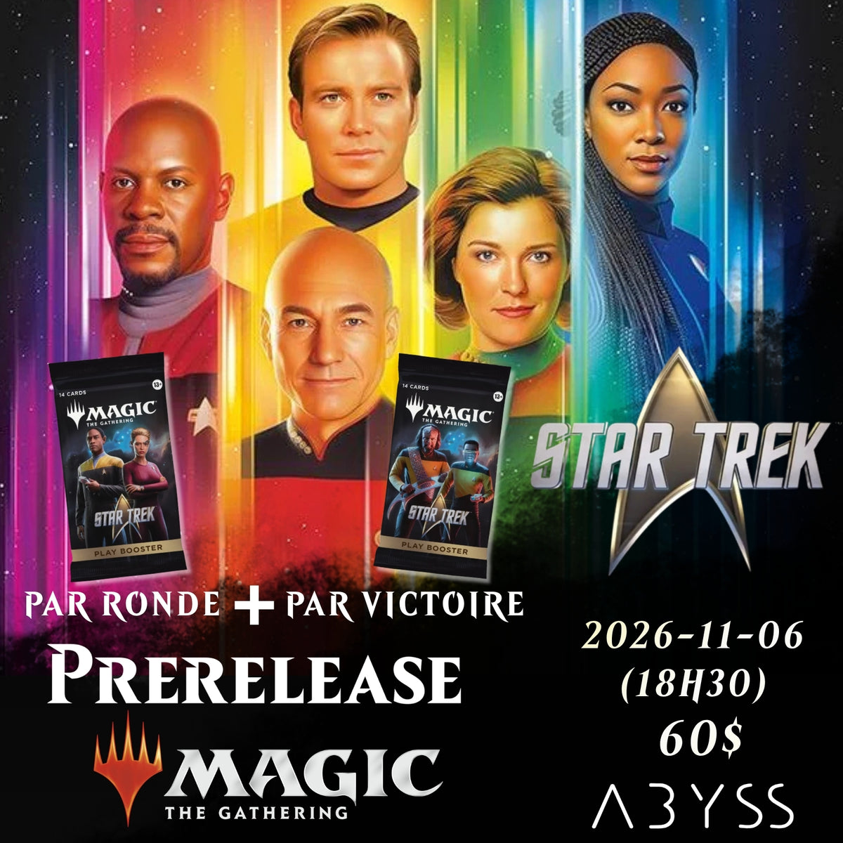 Événements de Prerelease Magic - Star Trek- 11-06-2026, 11-07-2026, 11-08-2026