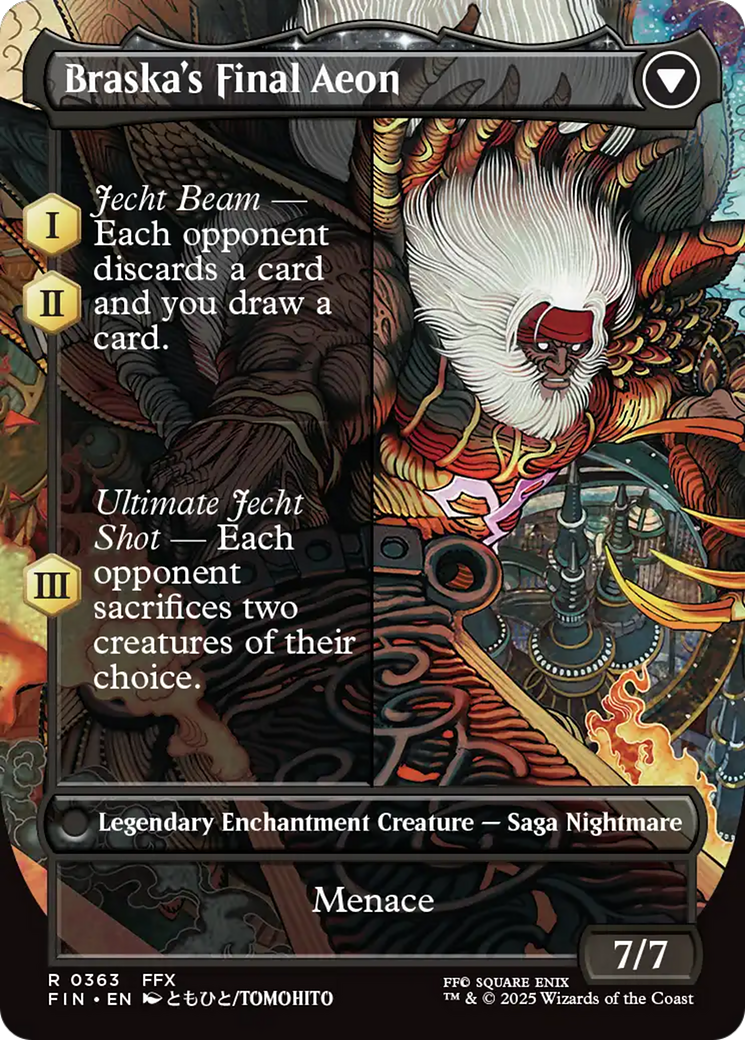 Jecht, Reluctant Guardian // Braska's Final Aeon (FIN-363) - FINAL FANTASY: (enchantment) (Borderless) Foil