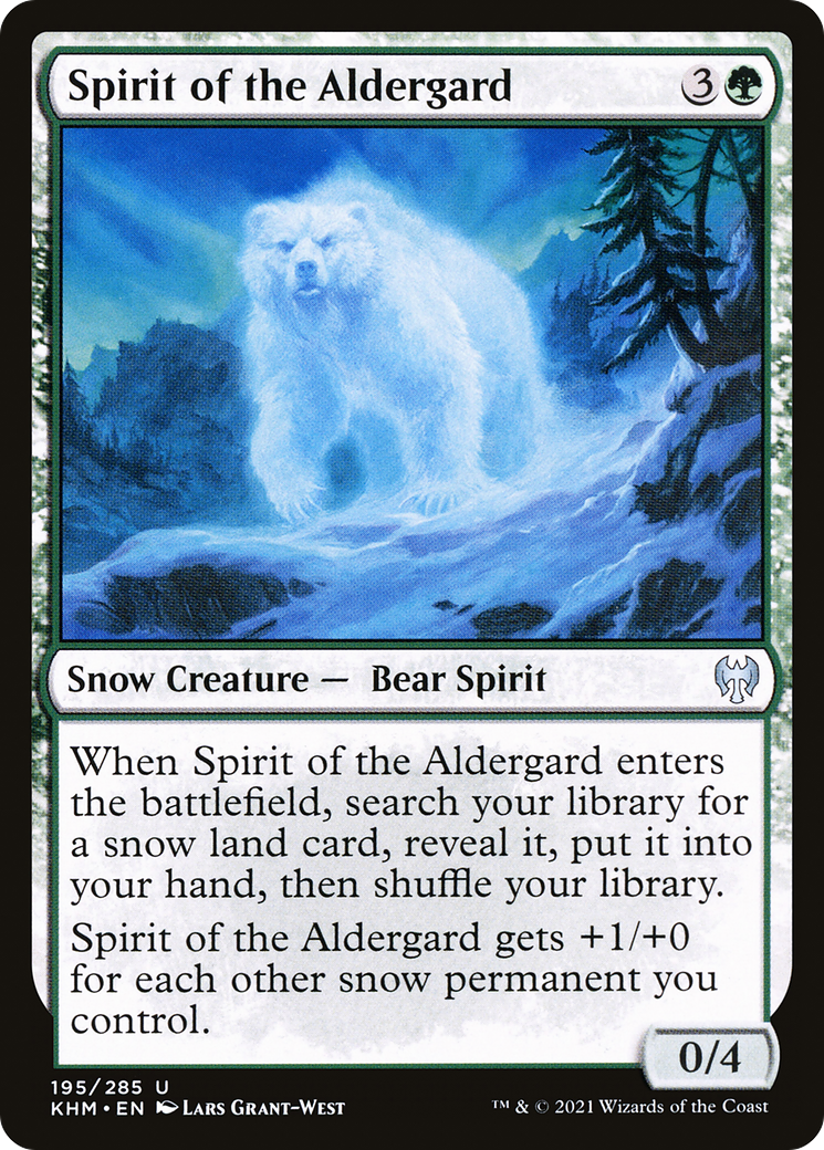 Spirit of the Aldergard (KHM-195) - Kaldheim: (snow) Foil