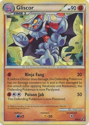 Gliscor (4/90) (Cracked Ice Holo) (Blister Exclusive) [HeartGold & SoulSilver: Undaunted]