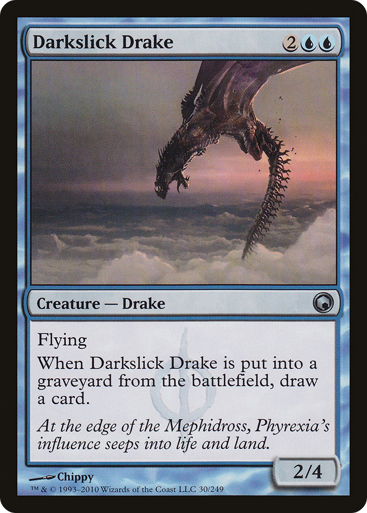 Darkslick Drake (SOM-030) - Scars of Mirrodin Foil