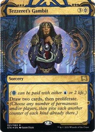 Tezzeret's Gambit (Etched Foil)
 [Strixhaven Mystical Archive]