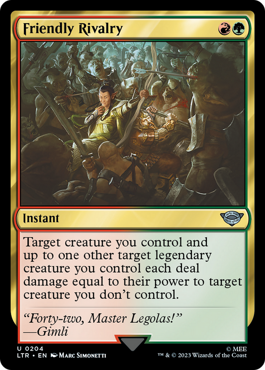 Friendly Rivalry (LTR-204) - The Lord of the Rings: Tales of Middle-earth Foil