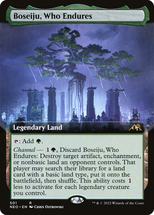 Boseiju, Who Endures (NEO-501) - Kamigawa: Neon Dynasty: (Extended Art)