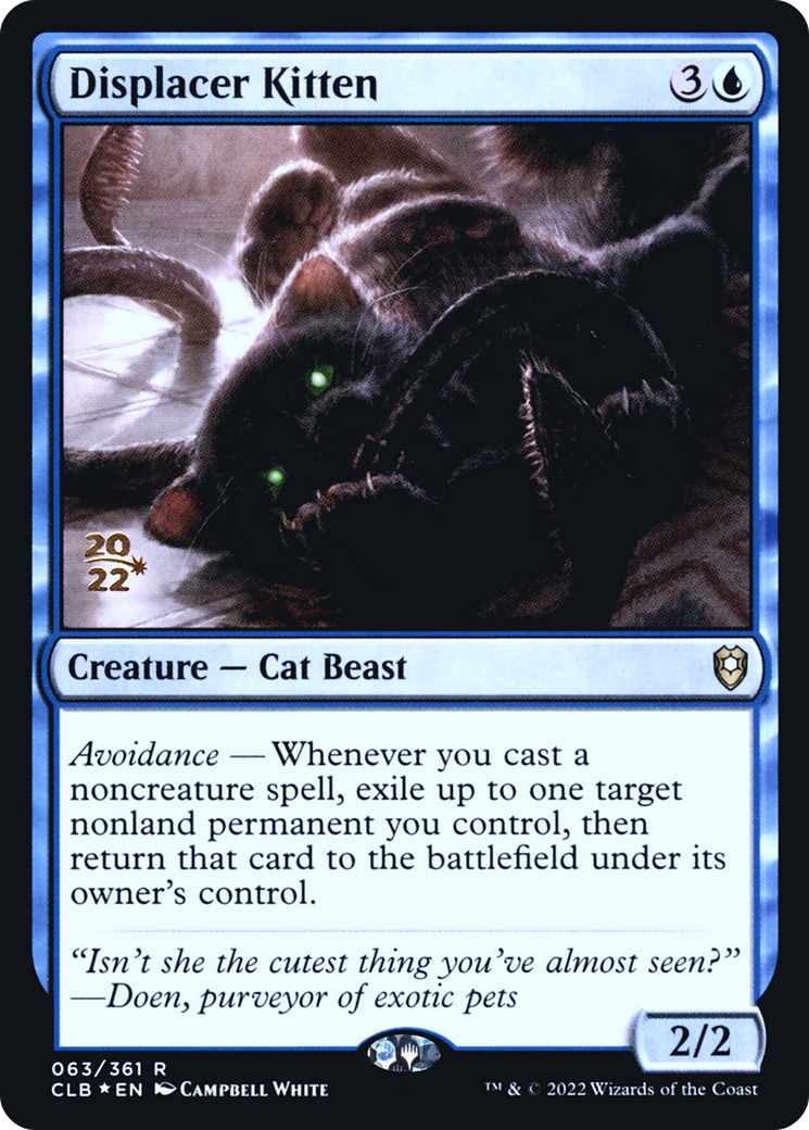 Displacer Kitten [Commander Legends: Battle for Baldur's Gate Prerelease Promos]