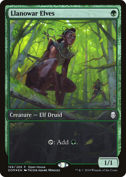 Llanowar Elves (Open House) [Dominaria Promos]