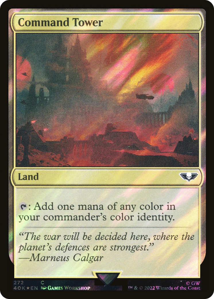 Command Tower (272) (Surge Foil) [Universes Beyond: Warhammer 40,000]