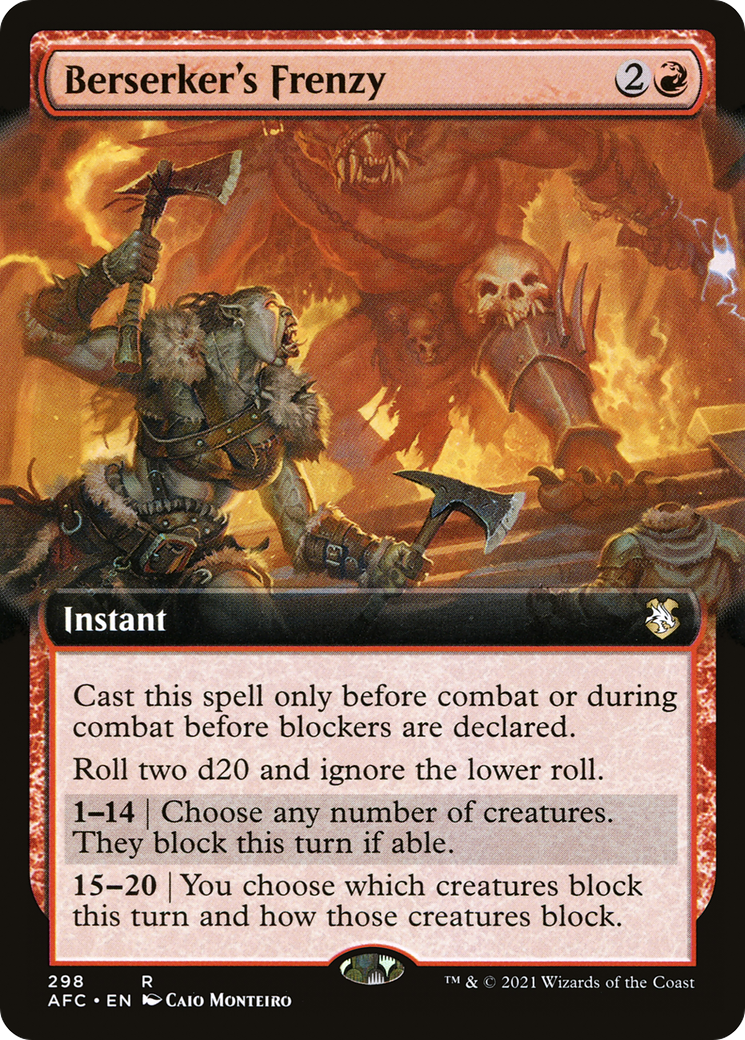 Berserker's Frenzy (Extended) [Dungeons & Dragons: Adventures in the Forgotten Realms Commander]