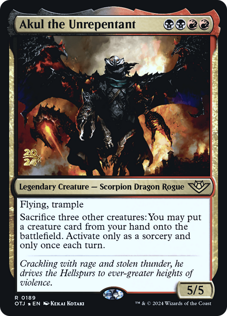 Akul the Unrepentant [Outlaws of Thunder Junction Prerelease Promos]