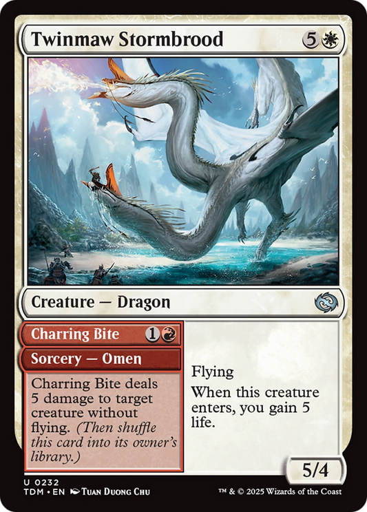 Twinmaw Stormbrood // Charring Bite (TDM-232) - Tarkir: Dragonstorm Foil