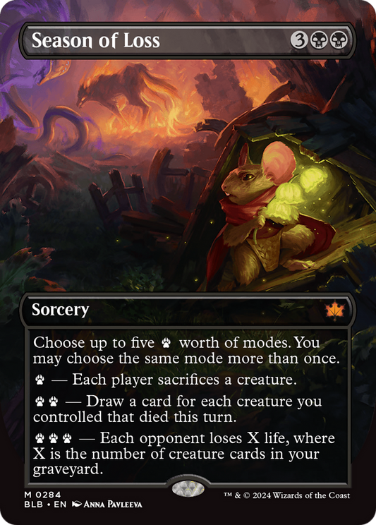 Season of Loss (BLB-284) - Bloomburrow: (Showcase) (Borderless)