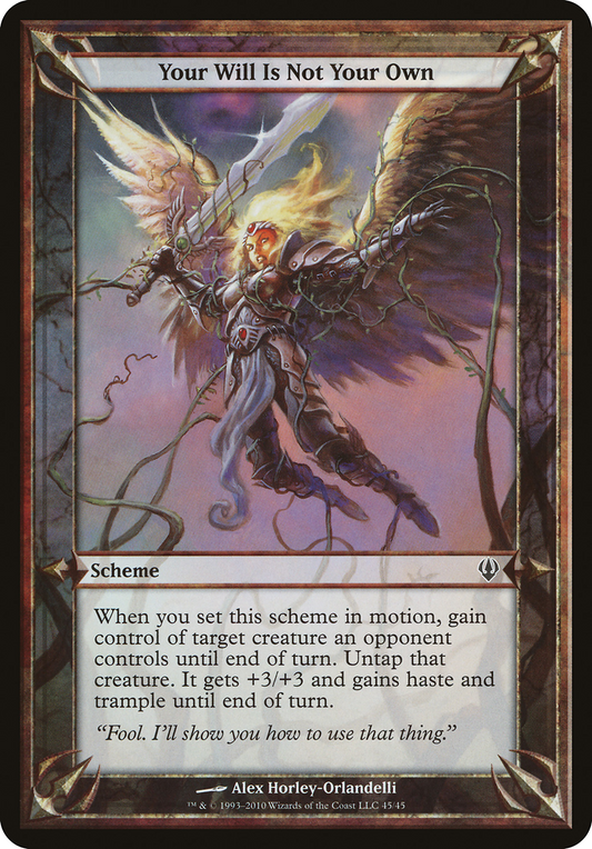 Your Will Is Not Your Own [Archenemy Schemes]