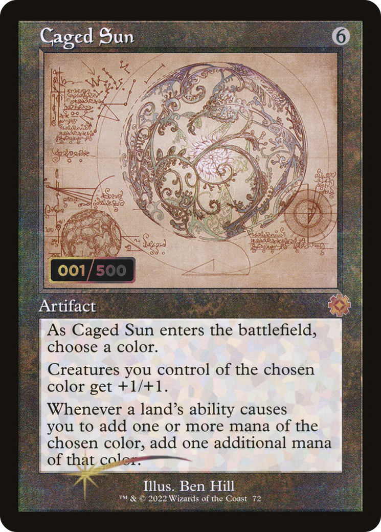Caged Sun (Retro Schematic) (Serial Numbered) [The Brothers' War Retro Artifacts]