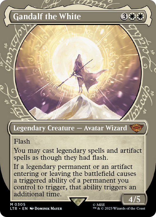 Gandalf the White (LTR-305) - The Lord of the Rings: Tales of Middle-earth: (Showcase) (Borderless) Foil