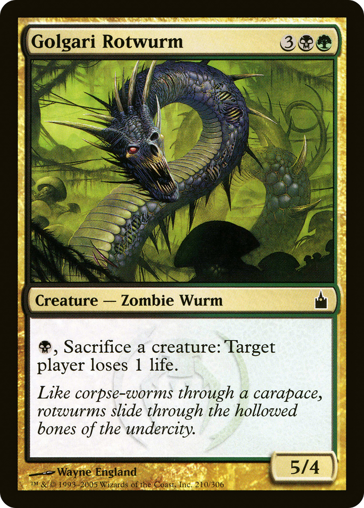 Golgari Rotwurm (RAV-210) - Ravnica: City of Guilds Foil