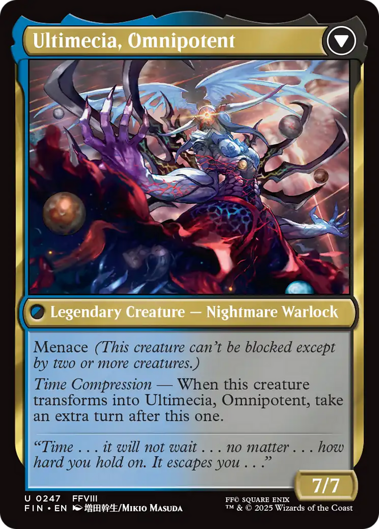 Ultimecia, Time Sorceress // Ultimecia, Omnipotent (FIN-247) - FINAL FANTASY Foil