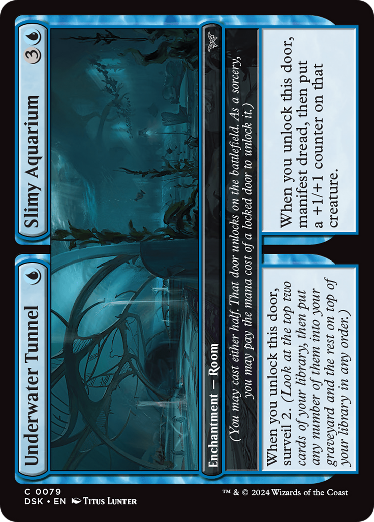 Underwater Tunnel // Slimy Aquarium (DSK-079) - Duskmourn: House of Horror Foil