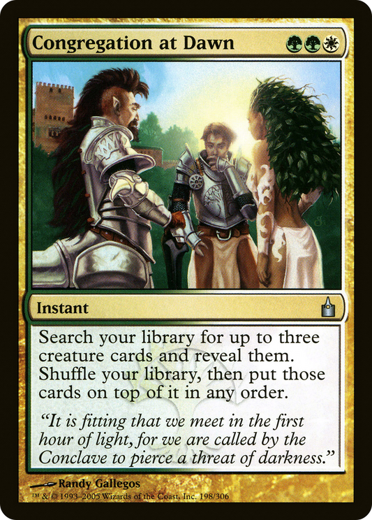 Congregation at Dawn (RAV-198) - Ravnica: City of Guilds Foil