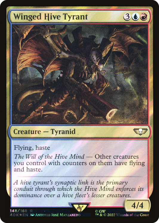 Winged Hive Tyrant (Surge Foil) [Universes Beyond: Warhammer 40,000]