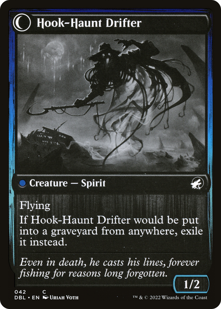Baithook Angler // Hook-Haunt Drifter (DBL-042) - Innistrad: Double Feature: (Double Faced Transform) Foil