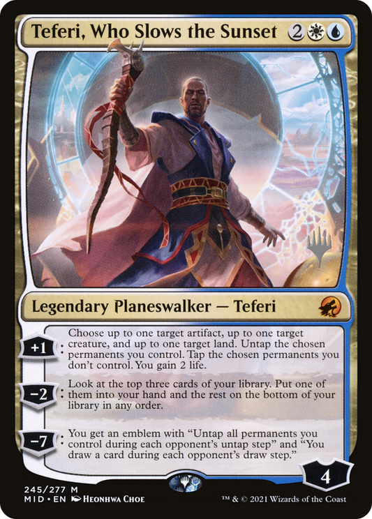 Teferi, Who Slows the Sunset (PPMID-245) - Innistrad: Midnight Hunt Promos Foil