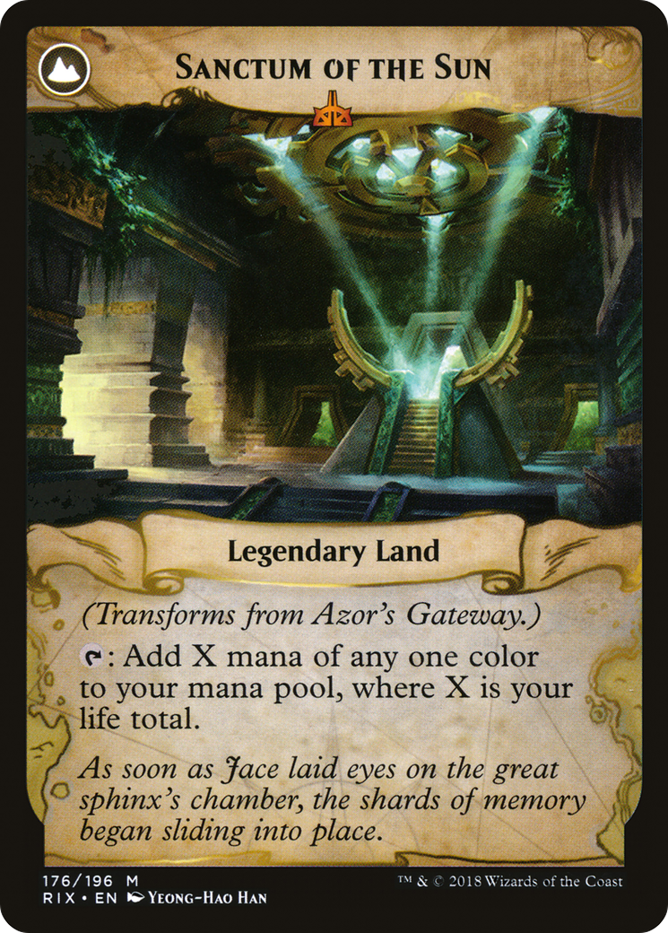 Azor's Gateway // Sanctum of the Sun (RIX-176) - Rivals of Ixalan: (compasslanddfc) Foil