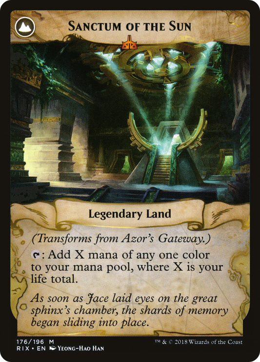 Azor's Gateway // Sanctum of the Sun (RIX-176) - Rivals of Ixalan: (compasslanddfc) Foil