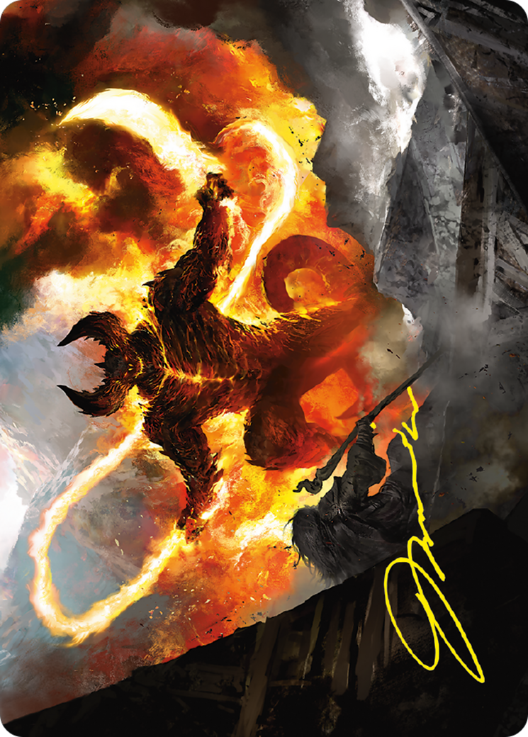 The Balrog, Flame of Udûn // The Balrog, Flame of Udûn (ASLTR-036) - Tales of Middle-earth Art Series (Borderless) Foil