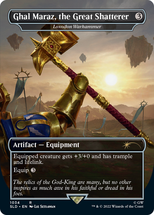 Loxodon Warhammer (SLD-1034) - Secret Lair Drop / Ghal Maraz, the Great Shatterer (Borderless)