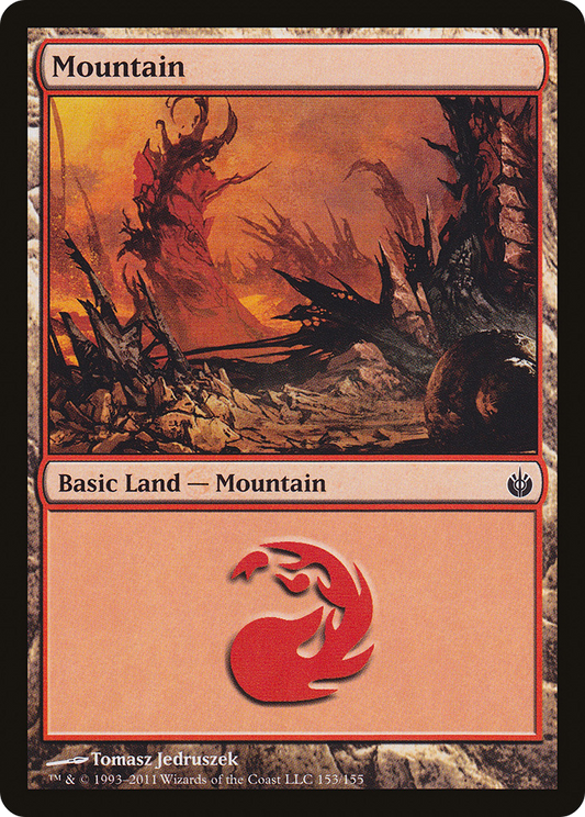 Mountain (MBS-153) - Mirrodin Besieged Foil