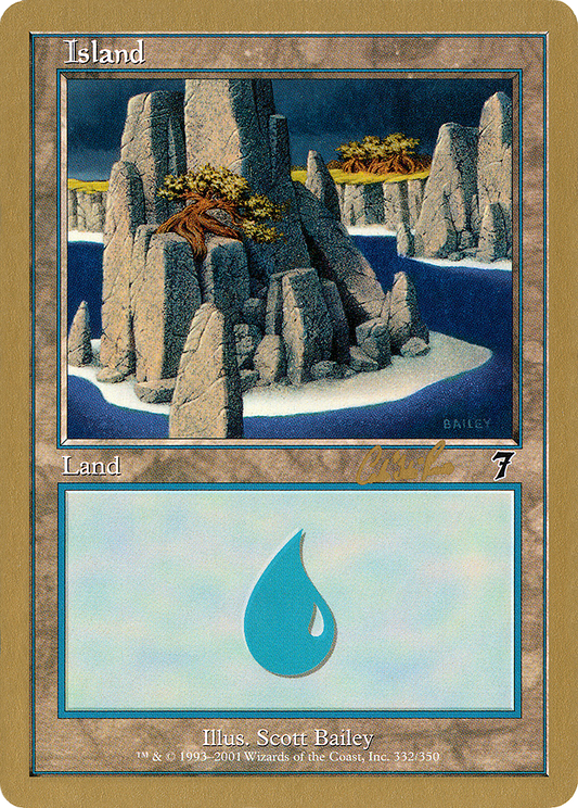 Island (cr332) (Carlos Romao) [World Championship Decks 2002]