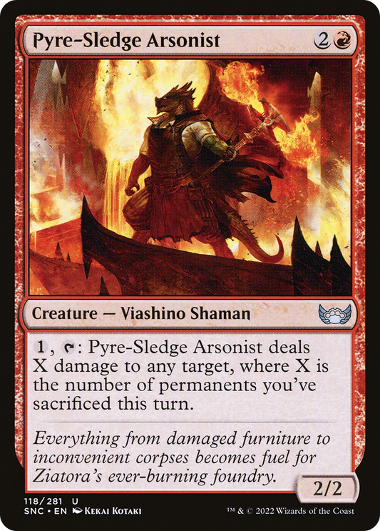 Pyre-Sledge Arsonist (SNC-118) - Streets of New Capenna Foil