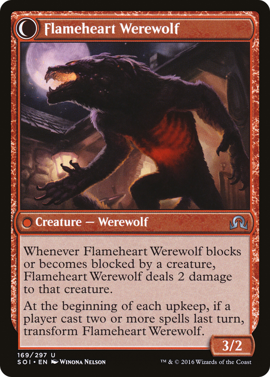 Kessig Forgemaster // Flameheart Werewolf (SOI-169) - Shadows over Innistrad: (Double Faced Transform) Foil
