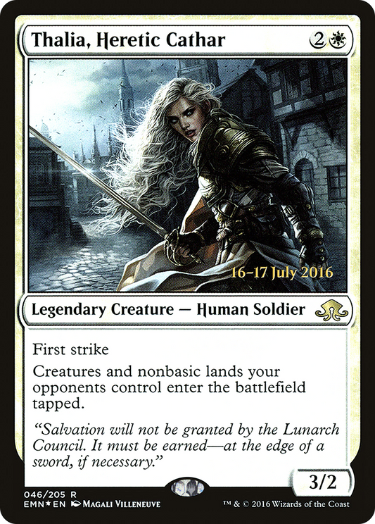 Thalia, Heretic Cathar  [Eldritch Moon Prerelease Promos]