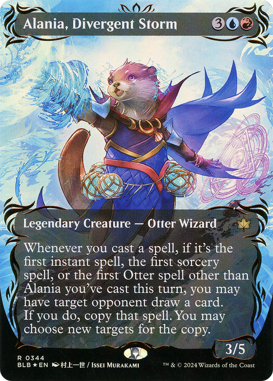 Alania, Divergent Storm (Borderless) (Raised Foil) [Bloomburrow]