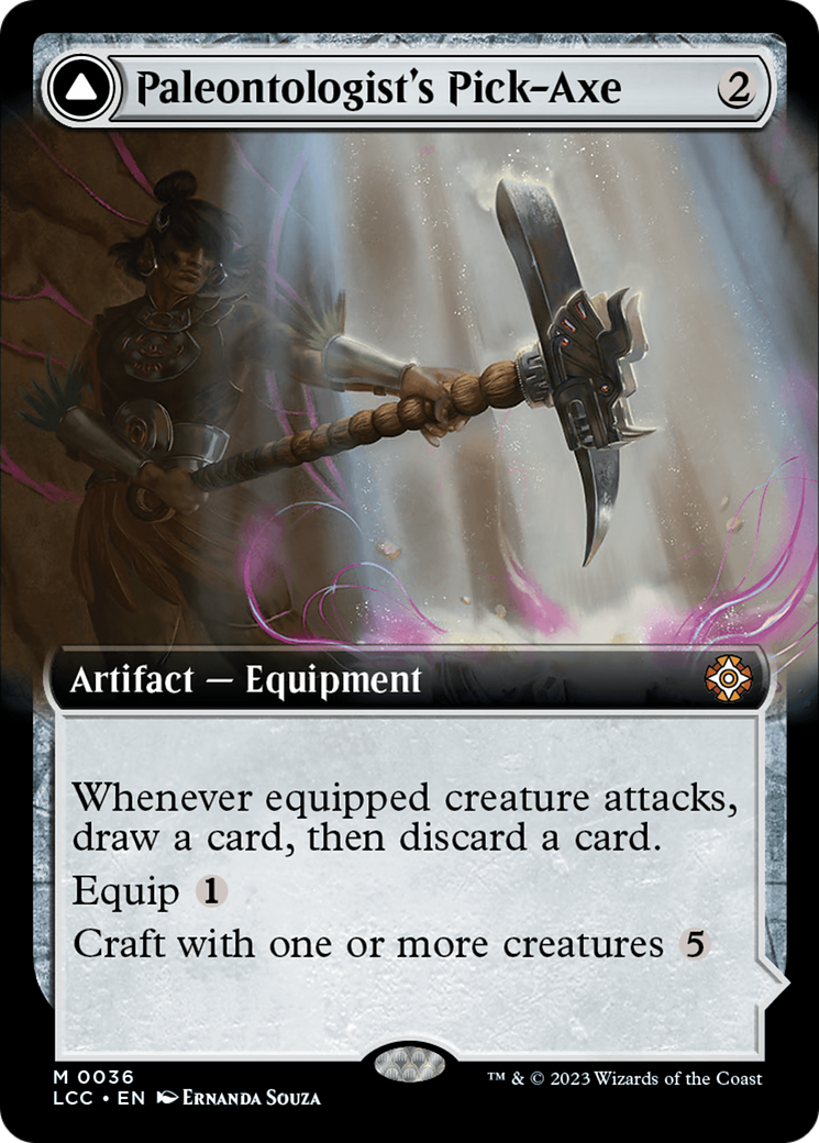 Paleontologist's Pick-Axe // Dinosaur Headdress (LCC-036) - The Lost Caverns of Ixalan Commander: (Extended Art)