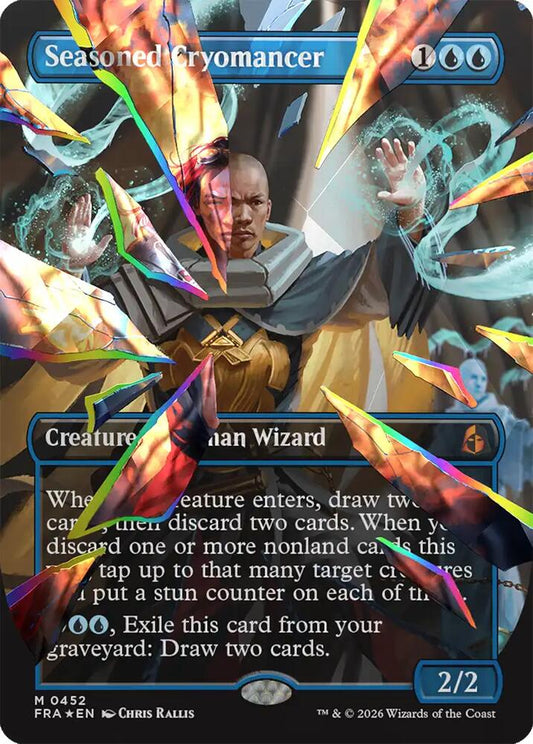 Seasoned Cryomancer (Borderless) (Facet Foil) (0452) [Reality Fracture]