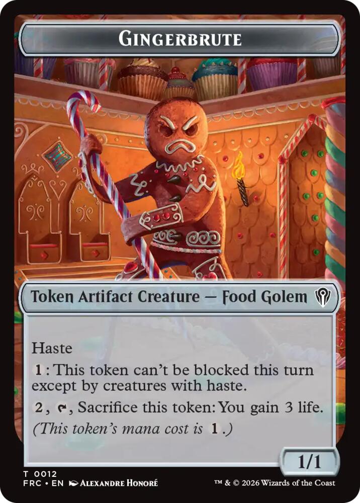 Gingerbrute // Map Double-Sided Token (12 // 14) [Reality Fracture Commander]