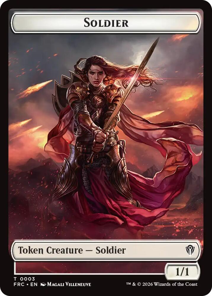 Soldier // Shark Double-Sided Token (3 // 6) [Reality Fracture Commander]