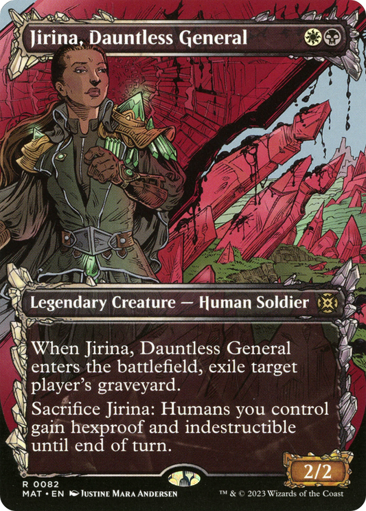 Jirina, Dauntless General (MAT-082) - March of the Machine: The Aftermath: (Showcase) (Borderless) Foil