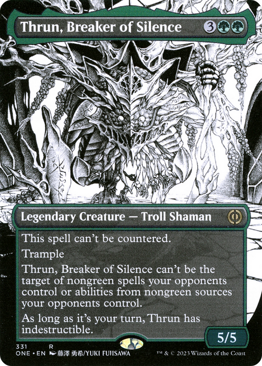 Thrun, Breaker of Silence (ONE-331) - Phyrexia: All Will Be One: (Showcase) (Borderless) Foil