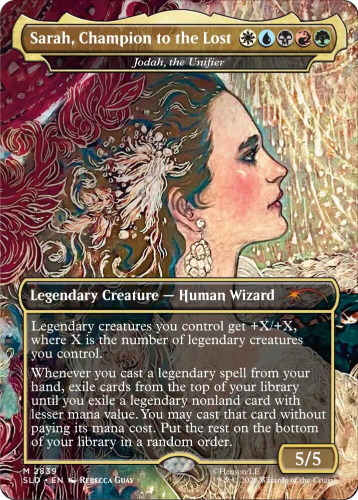 Sarah, Champion to the Lost - Jodah, the Unifier (2839) [Secret Lair Drop]