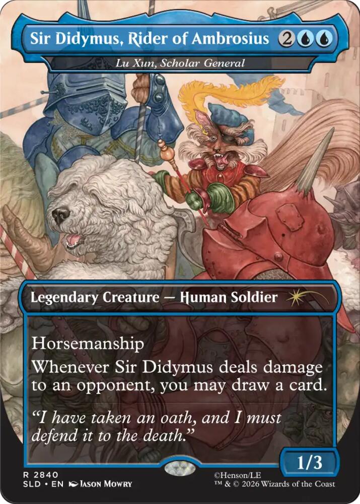 Sir Didymus, Rider of Ambrosius - Lu Xun, Scholar General (2840) [Secret Lair Drop]