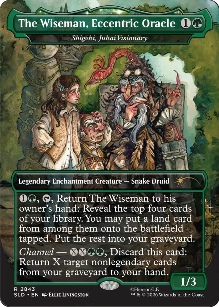 The Wiseman, Eccentric Oracle - Shigeki, Jukai Visionary (2843) [Secret Lair Drop]