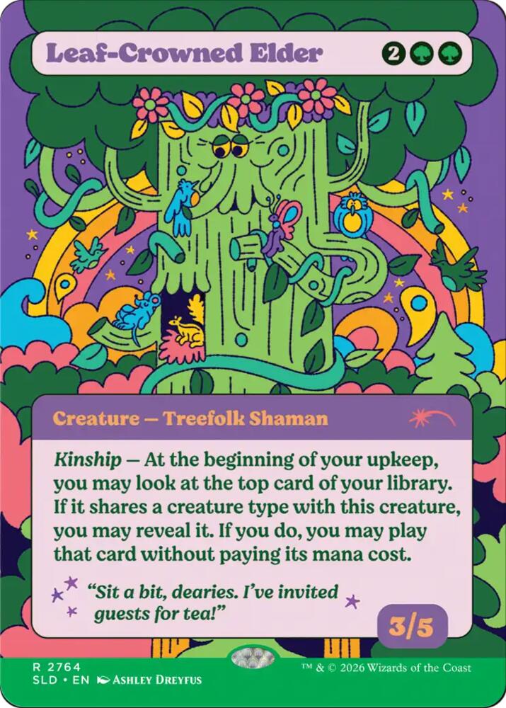 Leaf-Crowned Elder (2764) [Secret Lair Drop]
