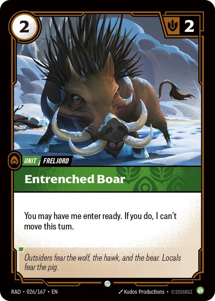Entrenched Boar (026/167) [Radiance]