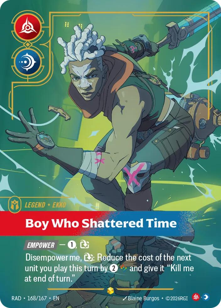 Ekko, Boy Who Shattered Time (Overnumbered) (168/167) [Radiance]